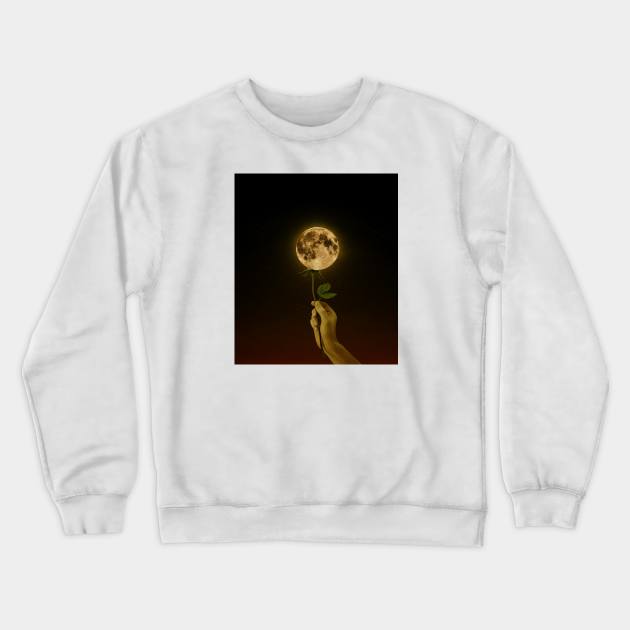 Lunar flower Crewneck Sweatshirt by DreamCollage